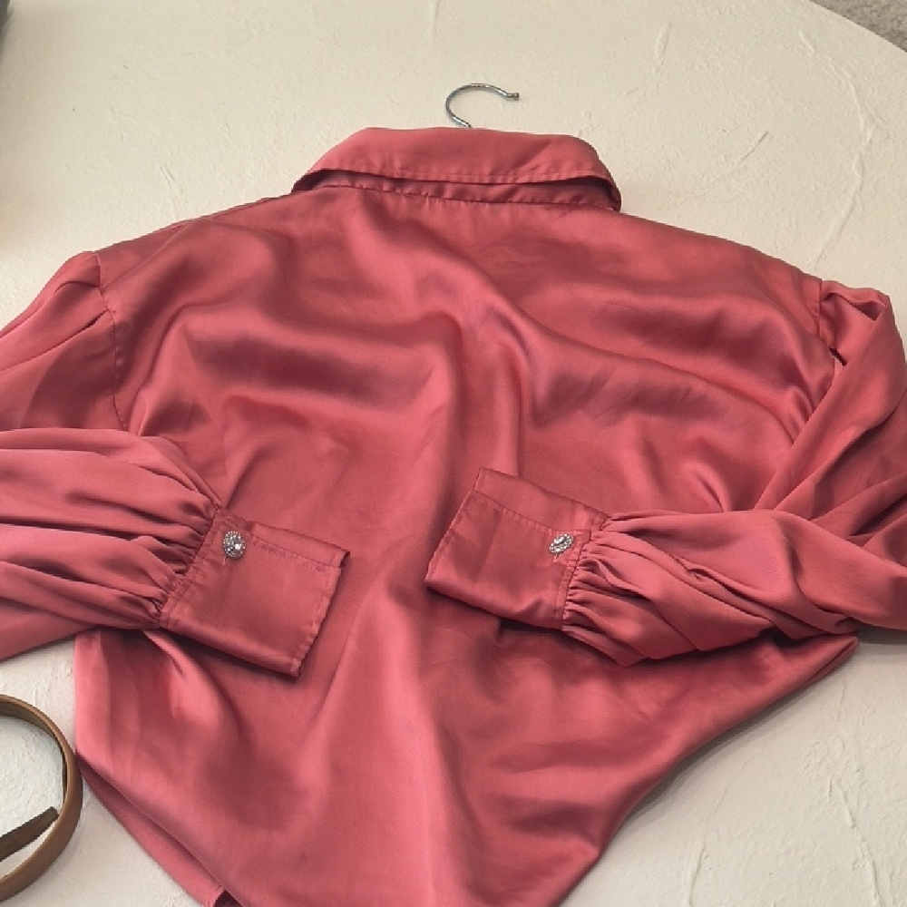 Pink Button-Up Blouse - Picture 7 of 7